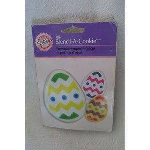Wilton Egg Stencil A Cookie Cutter Set Easter New